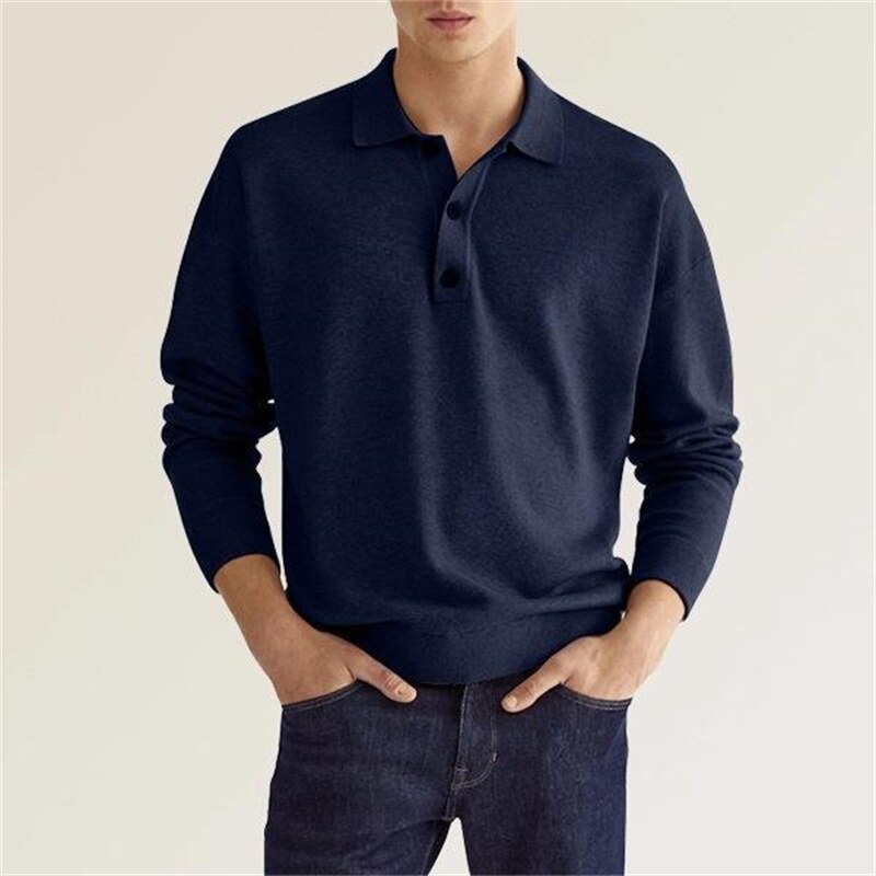 Elegant Long-Sleeve Polo