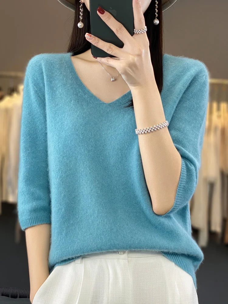 Allice - Knitted V-Neck Sweater