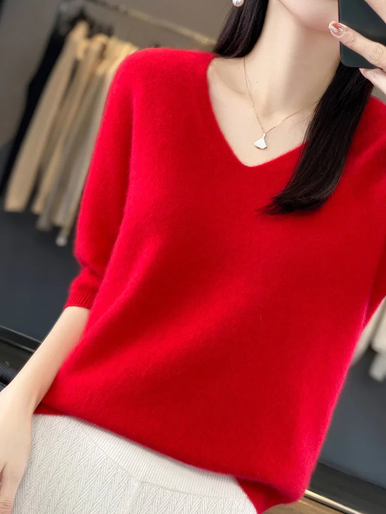 Allice - Knitted V-Neck Sweater