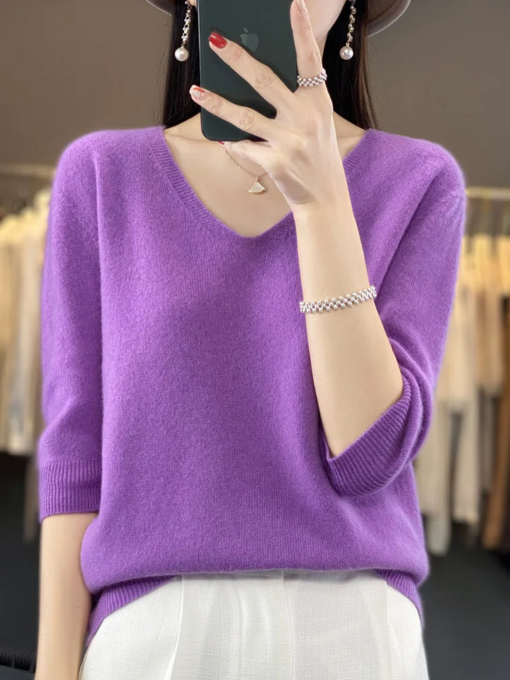 Allice - Knitted V-Neck Sweater